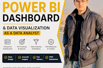 build power bi dashboard and data visualization as data analyst