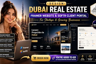 design dubai real estate framer saas softr client portal airtable idx website