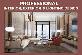 do lighting design interior exterior design 3d model realistic 3d rendering