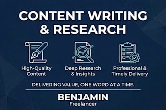 write engaging content, articles, and research reports