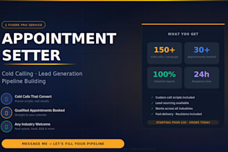 be your professional appointment setter for cold calling and lead generation