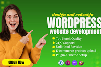 build, design, or rebuild wordpress website and elementor website