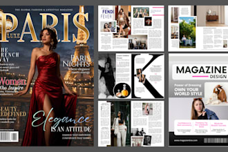magazine design, catalog, booklet, newsletter, magazine layout, brochure, flyer