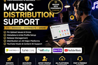 pro music distribution release setup distrokid, tunecore, cd baby