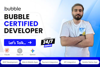 do bubble developer job, build bubble app, bubble io website