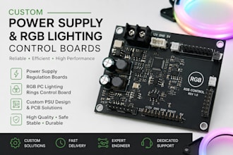 design custom power supply regulation boards and rgb PC lighting controller