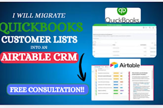 migrate quickbooks customer lists into an airtable CRM system
