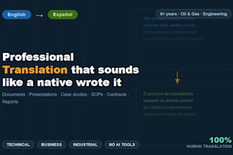 translate english to spanish professionally