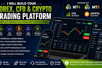develop forex broker website, crypto trading platform, forex trading platform