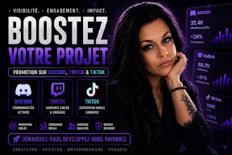 promote you on discord tiktok and twitch