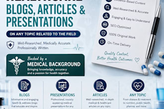 write health and medical content for you