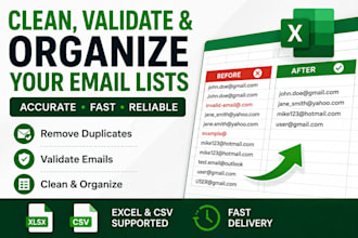 validate, clean and organize your email lists