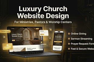 design redesign wix church website sermons, events and donation