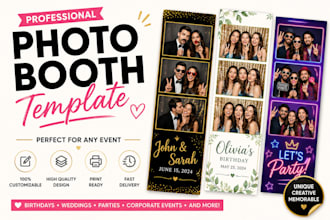 professional photo booth template for any event in 12 hour