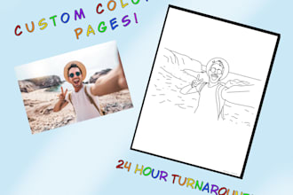 create a custom coloring page out of your photo
