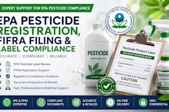 help with epa pesticide registration, fifra filing and label compliance