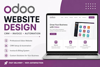 design odoo website, setup CRM and automate invoice system