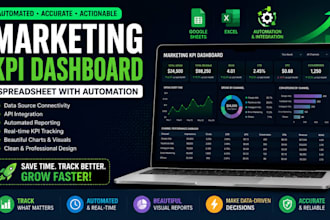 create marketing KPI dashboard spreadsheet with automation