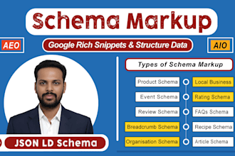 apply json ld schema markup for rich snippet and ai overview