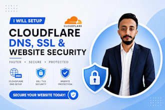 setup cloudflare dns ssl and website security