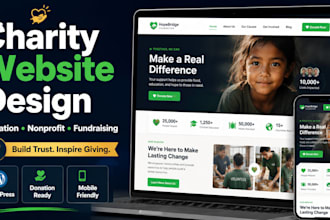 design charity donation nonprofit wordpress fundraising website