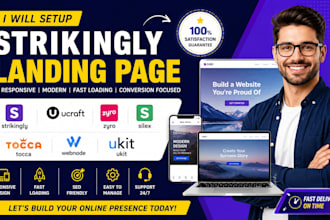 setup strikingly bookmark ucraft zyro silex tocca webnode ukit landing page