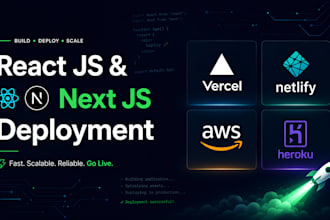 deploy your next js react js website to netlify vercel heroku render aws