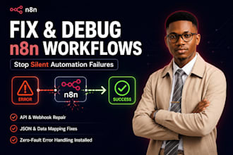 fix debug and optimize your n8n zapier or make automation