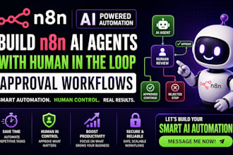 build n8n ai agents with human in the loop approval workflows hitl setup n8n ai