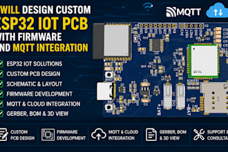design custom esp32 iot pcb design with firmware and mqtt integration