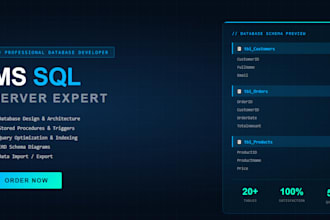 create and design microsoft sql database for you