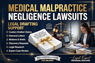 be your injury lawyer to draft medical malpractice and negligence lawsuits