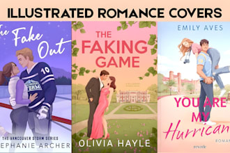 do romance book cover illustration cover design romance character illustration