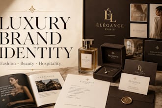 design a luxury logo and visual identity for premium brands