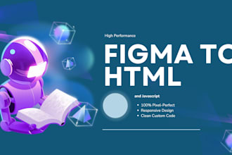 convert figma to HTML CSS and javascript responsive website