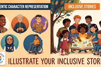 illustrate inclusive stories with authentic character representation