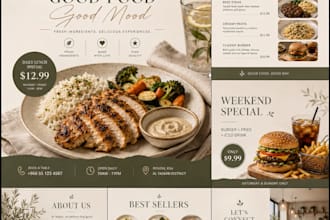 design aesthetic restaurant and cafe social media posts