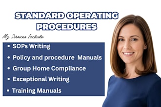 write a professional step by step sops to streamline your business operations