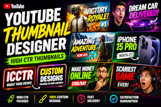 design high CTR cinematic gaming youtube thumbnails
