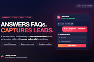 build an ai chatbot to answer faqs and capture leads