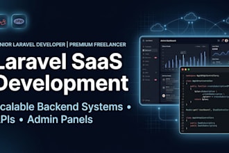 build a laravel saas web application with API and dashboard