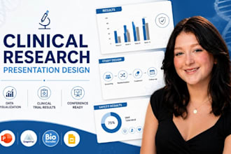 design clinical research PPT, scientific presentation and medical research slide
