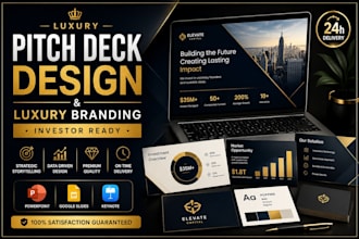 design luxury branding and pitch deck presentation slides