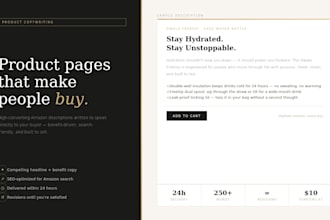 write converting amazon product descriptions