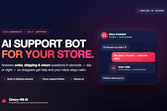 create an ai support bot for ecommerce