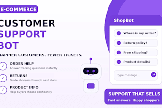 create an ai support bot for ecommerce