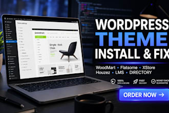 install and fix wordpress premium themes like woodmart flatsome xstore houzez