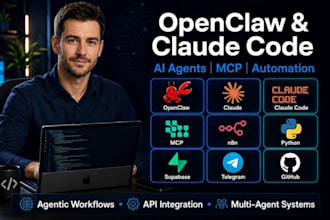 setup openclaw and claude code ai agent with mcp and n8n automation for business