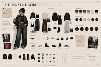 design aesthetic fashion posters and outfit moodboards
