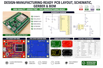 design manufacturing ready pcb layout schematic gerber and bom